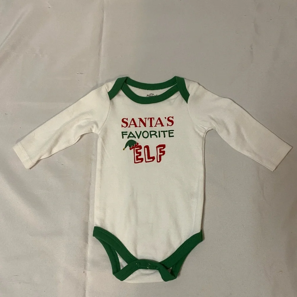 Santa’s Favorite Elf bodysuit. Size 0-3 months